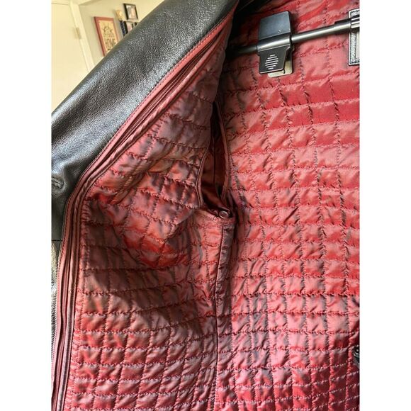 Vintage Wilsons Leather Womens Button Up Leather Jacket Thinsulate Lining M - Picture 8 of 11